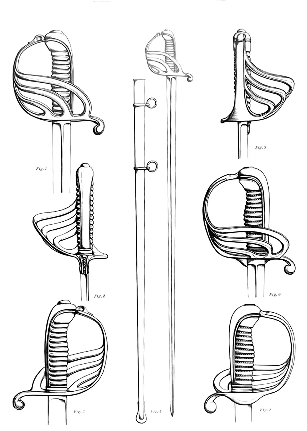 Vue éclatée sabre 1882