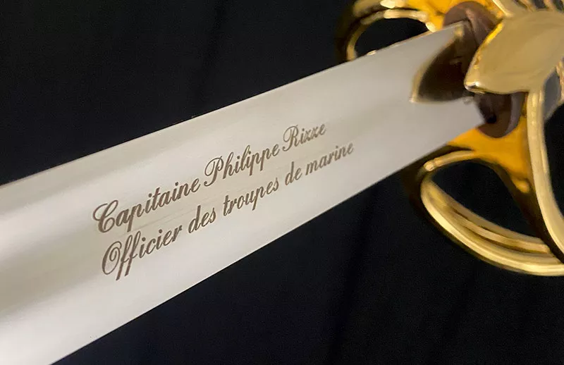 Gravure sabre officier